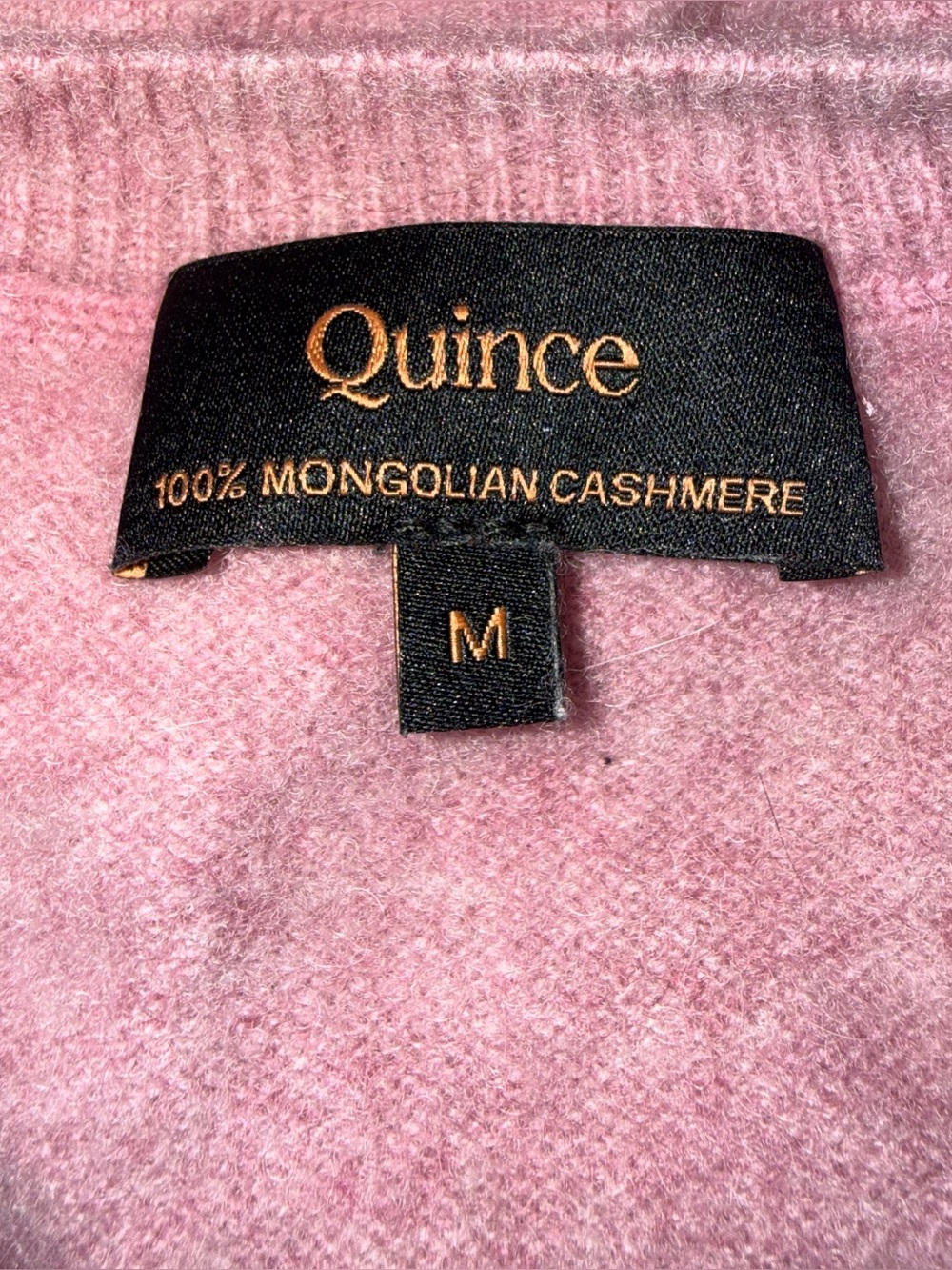 Quince Mongolian Cashmere Tee Classic Mauve Mist Short-Sleeve Sweater Medium - Picture 8 of 10